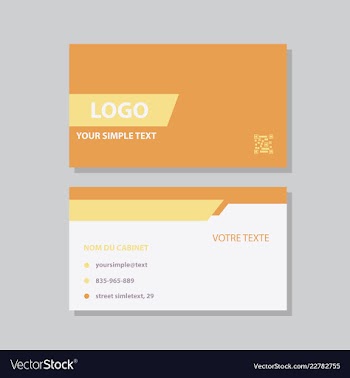 Creative and clean double-sided business card vector image