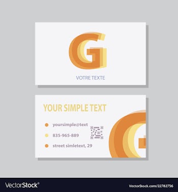 Creative and clean double-sided business card vector image