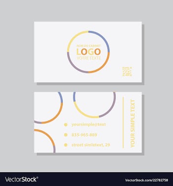 Creative and clean double-sided business card vector image
