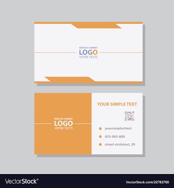 Creative and clean double-sided business card vector image