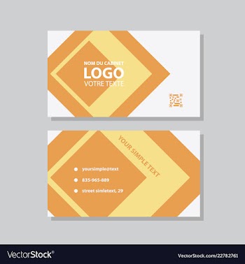Creative and clean double-sided business card vector image