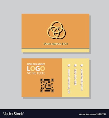 Creative and clean double-sided business card vector image