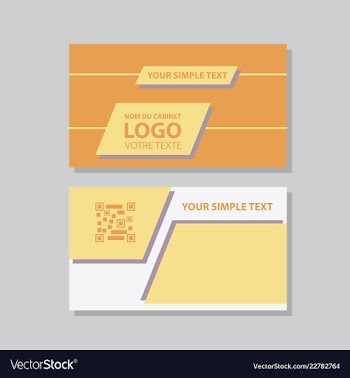 Creative and clean double-sided business card vector image