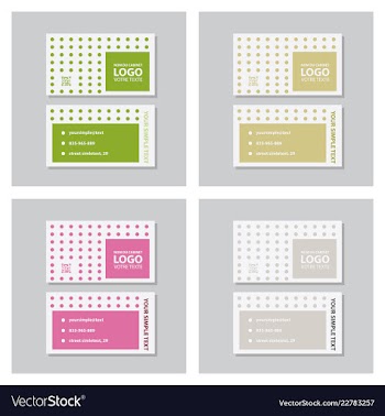Creative and clean double-sided business card vector image