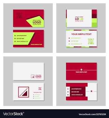 Creative and clean double-sided business card vector image