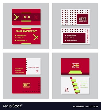 Creative and clean double-sided business card vector image