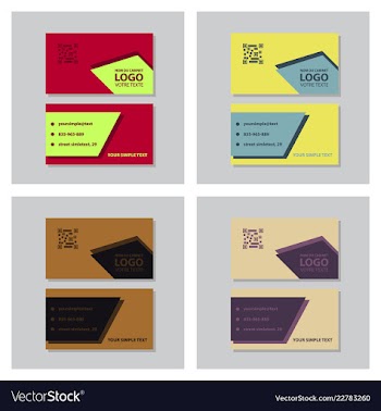 Creative and clean double-sided business card vector image