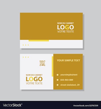 Creative and clean double-sided business card vector image