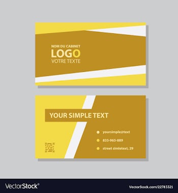 Creative and clean double-sided business card vector image