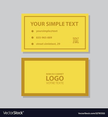 Creative and clean double-sided business card vector image