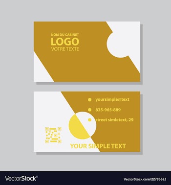 Creative and clean double-sided business card vector image