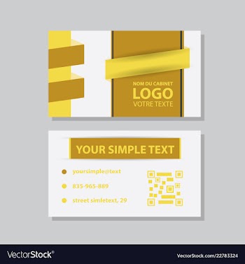 Creative and clean double-sided business card vector image