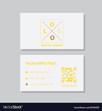 Creative and clean double-sided business card vector image