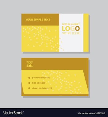 Creative and clean double-sided business card vector image