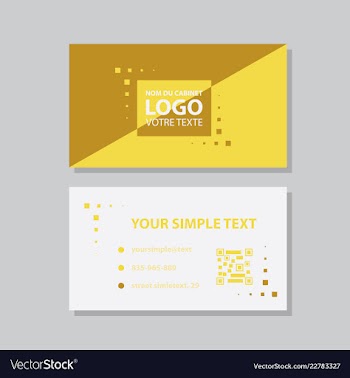 Creative and clean double-sided business card vector image