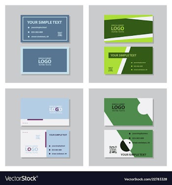 Creative and clean double-sided business card vector image