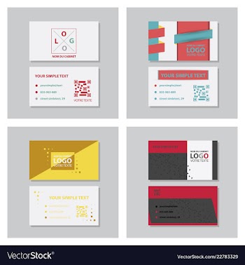 Creative and clean double-sided business card vector image