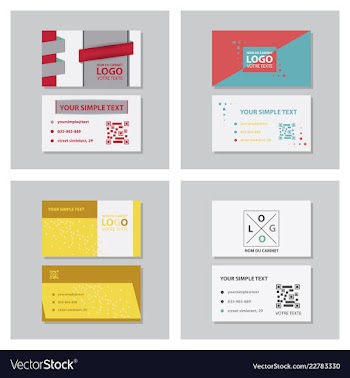 Creative and clean double-sided business card vector image