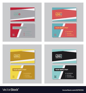 Creative and clean double-sided business card vector image