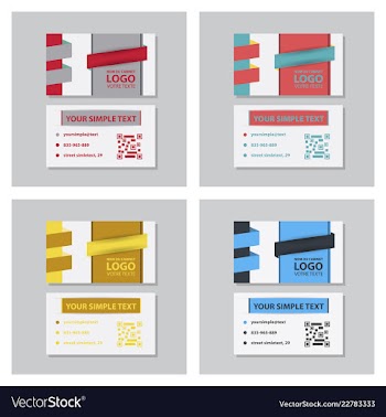 Creative and clean double-sided business card vector image