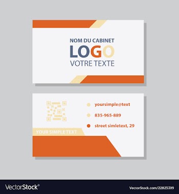 Creative and clean double-sided business card vector image