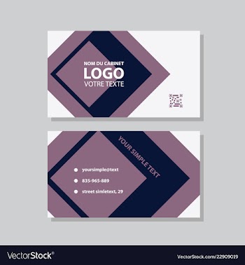 Creative and clean double-sided business card vector image