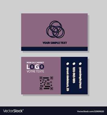Creative and clean double-sided business card vector image
