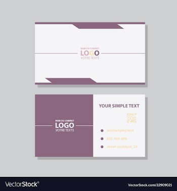 Creative and clean double-sided business card vector image