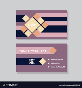 Creative and clean double-sided business card vector image