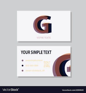 Creative and clean double-sided business card vector image