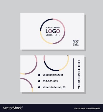 Creative and clean double-sided business card vector image