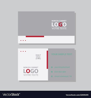Creative and clean double-sided business card vector image