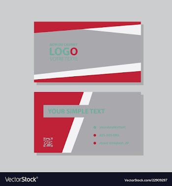 Creative and clean double-sided business card vector image