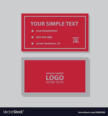 Creative and clean double-sided business card vector image