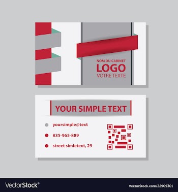 Creative and clean double-sided business card vector image