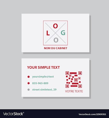 Creative and clean double-sided business card vector image