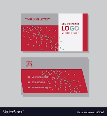 Creative and clean double-sided business card vector image