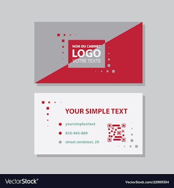 Creative and clean double-sided business card vector image