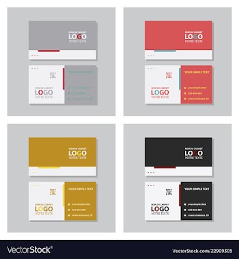 Creative and clean double-sided business card vector image