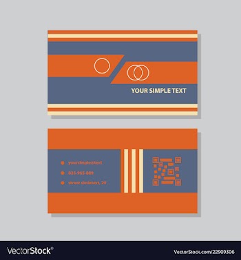 Creative and clean double-sided business card vector image
