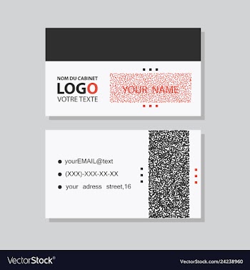 Creative and clean double-sided business card vector image