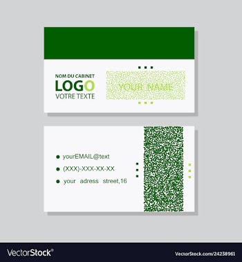Creative and clean double-sided business card vector image
