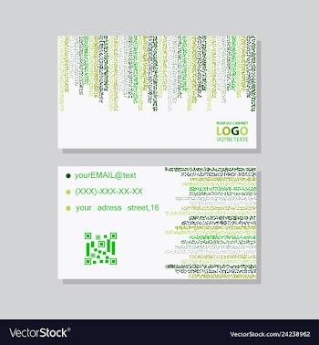 Creative and clean double-sided business card vector image