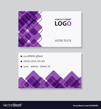 Creative and clean double-sided business card vector image