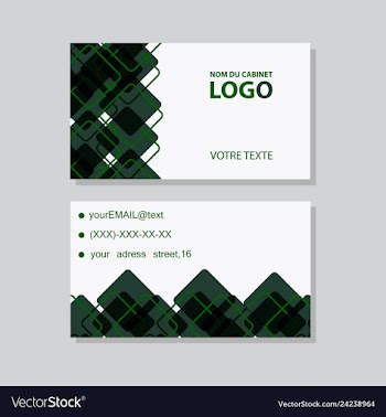 Creative and clean double-sided business card vector image