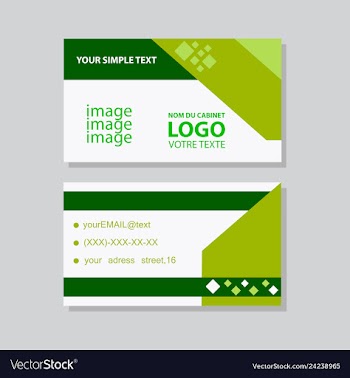 Creative and clean double-sided business card vector image