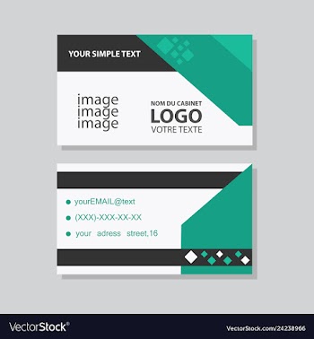 Creative and clean double-sided business card vector image