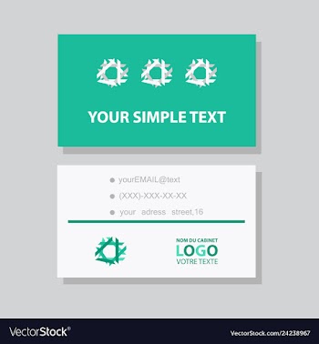 Creative and clean double-sided business card vector image