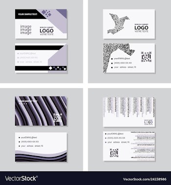 Creative and clean double-sided business card vector image
