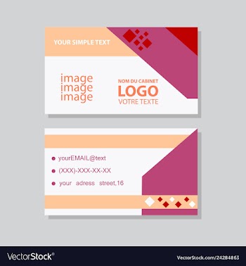 Creative and clean double-sided business card vector image